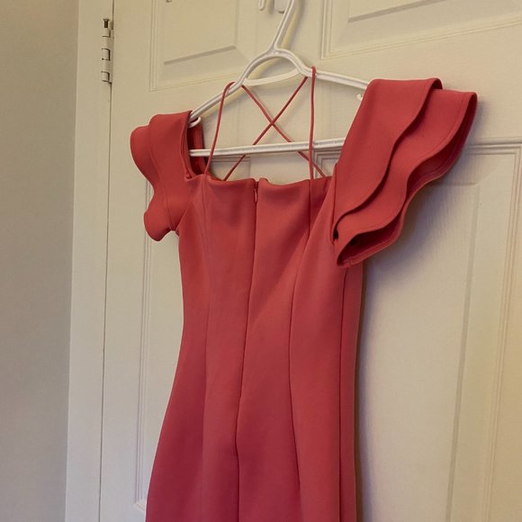 Guess Pink Off the Shoulder Scuba Dress - Picture 6 of 7